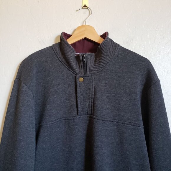 Orvis Signature Quarter-Zip Sweatshirt Pullover Rib Knit Grey Size Men's XL - Picture 4 of 11